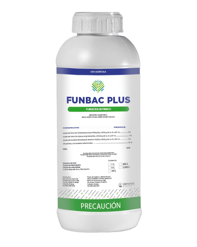 Funbac Plus — Bioestimulante anti-hongos Biotiza, envase 1 L