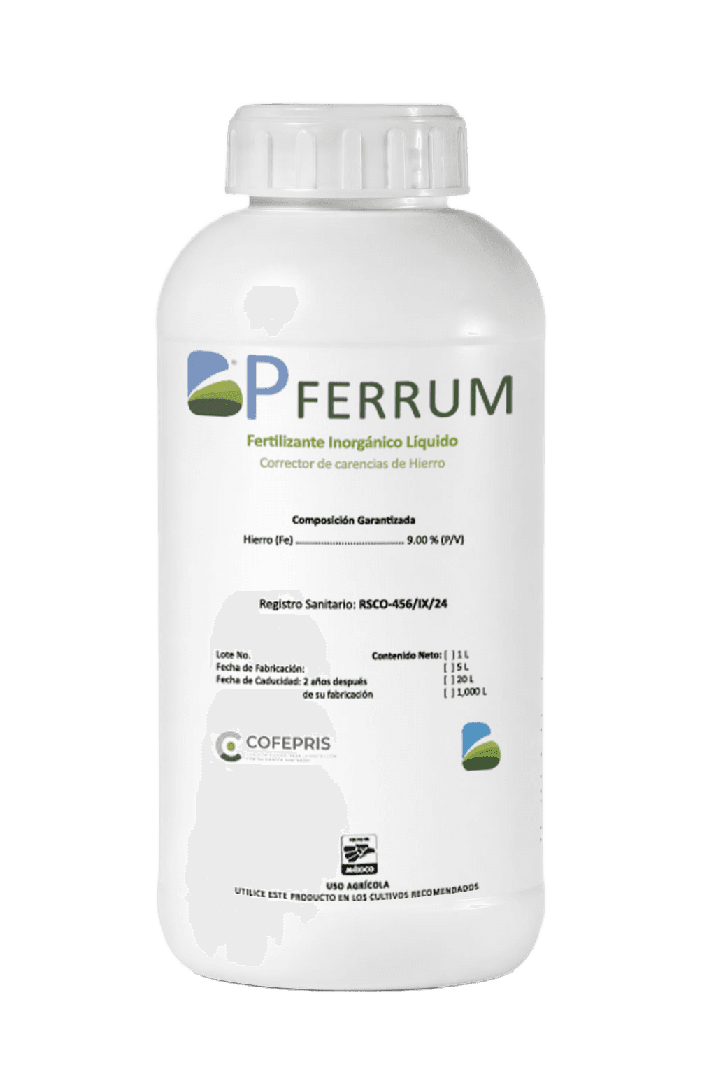 BP Ferrum — Hierro quelatado Biotiza, envase 1 L