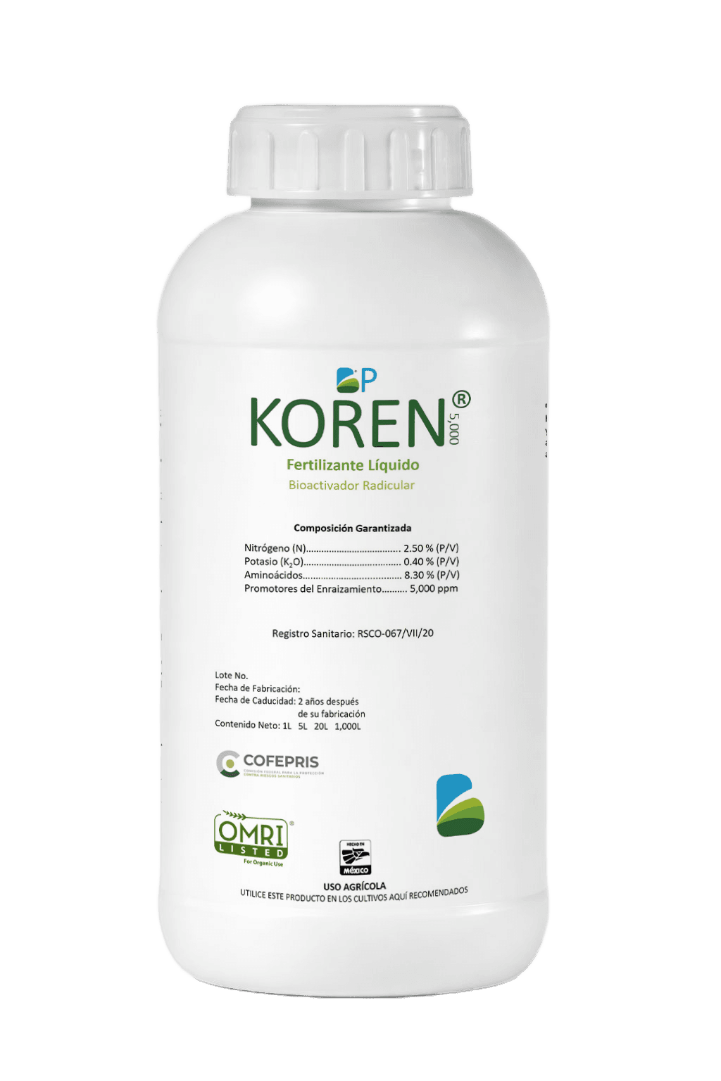 BP Koren — Enraizador orgánico Biotiza, envase 1 L