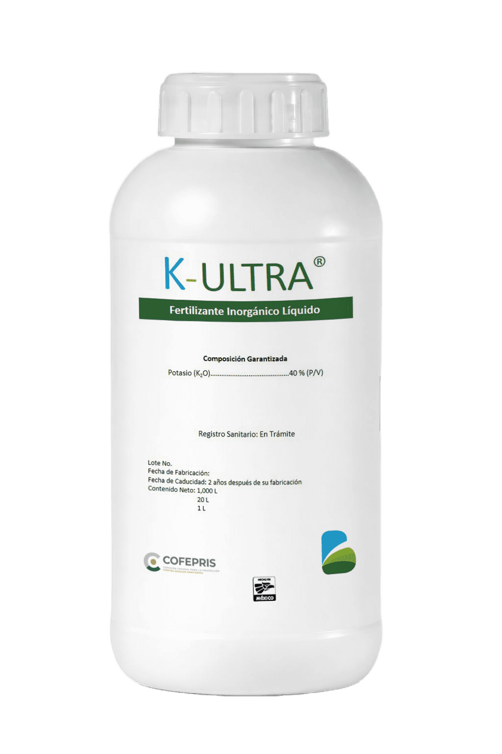 K Ultra — Potasio Ultra alta concentración Biotiza, envase 1 L